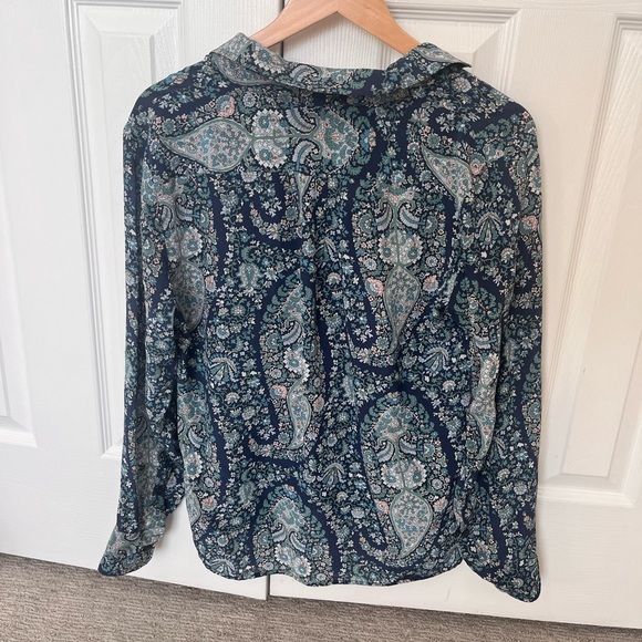 J. Crew Paisley Print Blouse - Picture 2 of 6